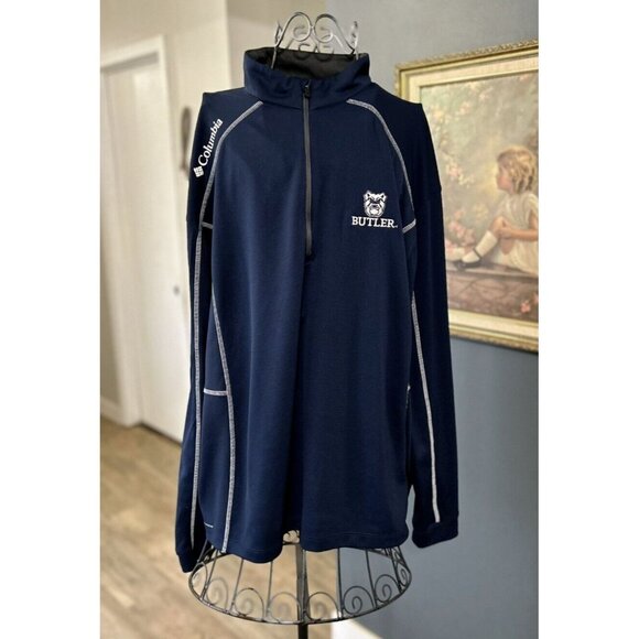 Columbia Golf Blue Butler University Omni-Wick Quarter Zip Pullover Size XXL 2X - Picture 1 of 9